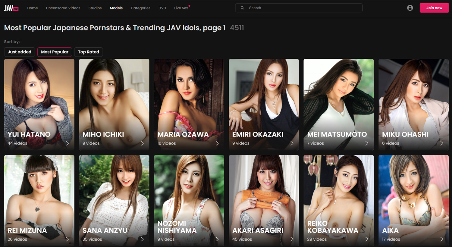 JavHD actrices populaires